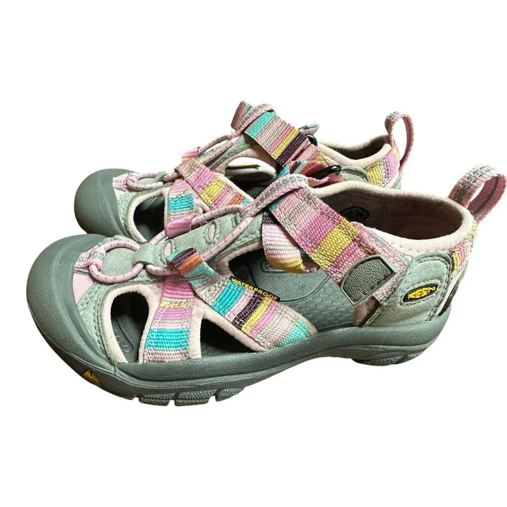 EUC KEEN Newport H2 Pink and Blue Sport Sandals Toddler Sz 12